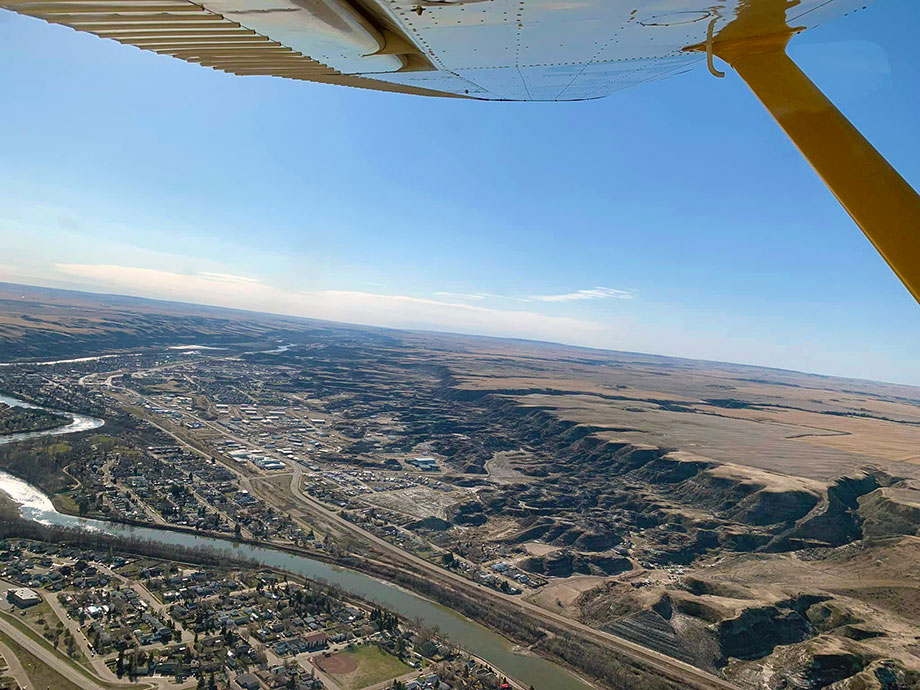 Flying Over Drumheller, Alberta